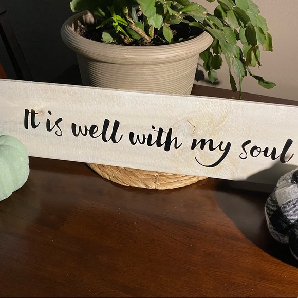 Handmade Vinyl Wooden Sign “It is well with my Soul” - Picture 1 of 5